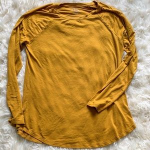(Like new)Time and Tru Yellow Long Sleeve Tee